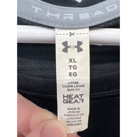 Under Armour Threadborne Microthread Sleeveless Tank Top Womens XL Black Sporty - Picture 4 of 7